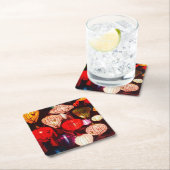 Chinesische Laternen in der Nacht Rechteckiger Pappuntersetzer (Vor Ort)