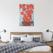 Chinesische Laternen, Physalis Autumn Floral Maler Leinwanddruck (Insitu (Schlafzimmer))