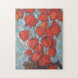 Chinesische Laternen, Physalis Autumn Floral Maler Puzzle