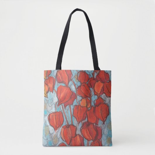 Chinesische Laternen, Physalis Autumn Floral Maler Tasche (Vorderseite)