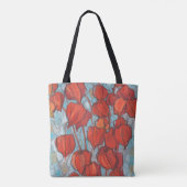 Chinesische Laternen, Physalis Autumn Floral Maler Tasche (Rückseite)
