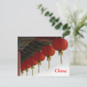 Chinesische Laternen Postkarte (Stehend Vorderseite)