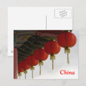 Chinesische Laternen Postkarte (Vorne/Hinten)