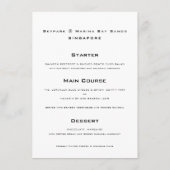 Chinesische Laternen und Hochzeit des doppelten Gl Menükarte (Rückseite)