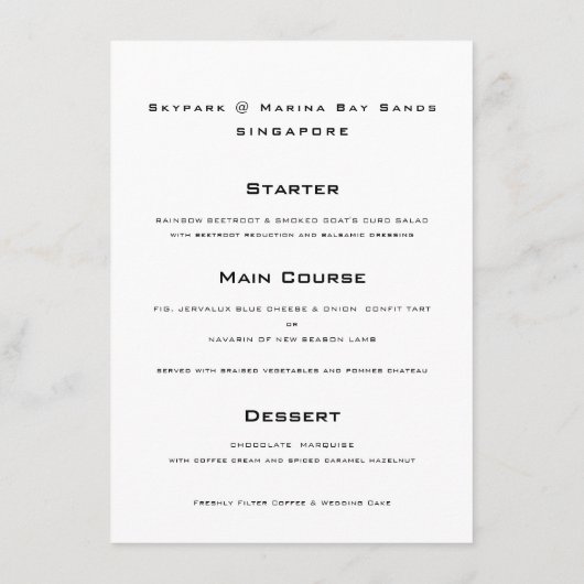 Chinesische Laternen und Hochzeit des doppelten Gl Menükarte (Rückseite)