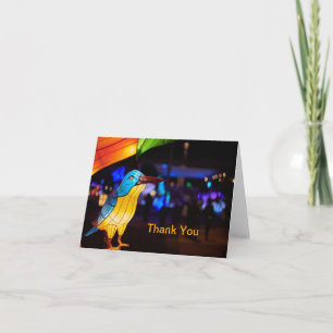 Chinesische Laternenart Bluebird Notecard