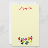 Chinesische Laternenfarbkunst Briefpapier (Vorderseite)