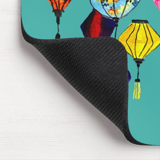 Chinesische Laternenfarbkunst Mousepad (Ecke)