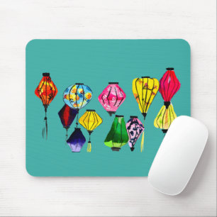 Chinesische Laternenfarbkunst Mousepad