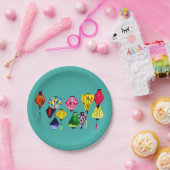 Chinesische Laternenfarbkunst Pappteller (Party)