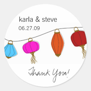 Chinesische Laternenkleber Runder Aufkleber