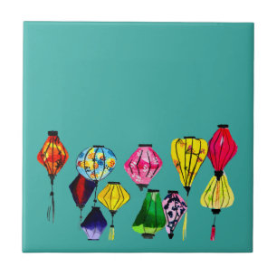 Chinesische Laternenkunst Fliese