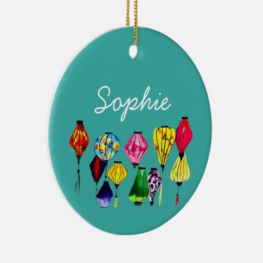 Chinesische Laternenkunst Keramik Ornament (Rechts)