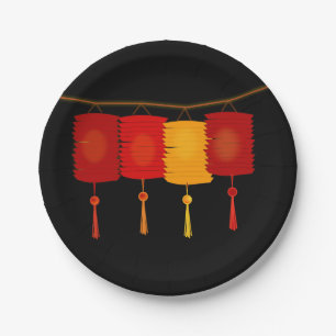 Chinesische Laternpapier-Teller Pappteller
