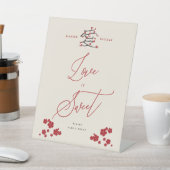 Chinesische Liebe Rote Kirsche Blüten Liebe ist sü Sockelschild (In SItu)