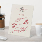 Chinesische Liebe Rote Kirsche Blüten Schilderbuch Sockelschild (In SItu)