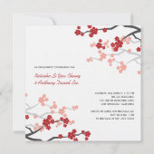 Chinesische Liebe-Verlobung Einladung (Rückseite)