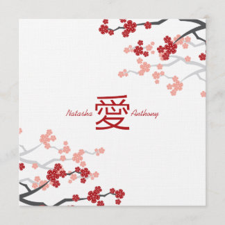 Chinesische Liebe-Verlobung Einladung