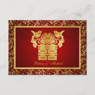 Chinesische Liebesvögel Doppelglückliche RSVP-Kart RSVP Karte
