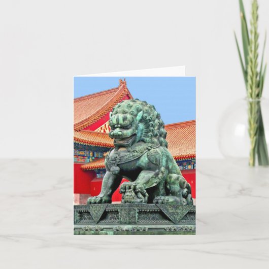 Chinesische Lion-Note-Karte Karte (Vorderseite)