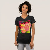 Chinesische Lotos-Wasser-Lilien-Blumen-Kunst - T-Shirt (Vorne ganz)