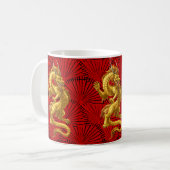 Chinesische Lucky-Gold-Dragon-Tasse Kaffeetasse (Vorderseite Links)