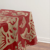 Chinesische Lucky Symbole und Koi Fisch - Rot und Tischdecke (Beispiel)