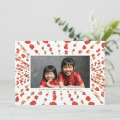 Chinesische Lunar-Neujahrs-Foto Feiertagskarte (Stehend Vorderseite)