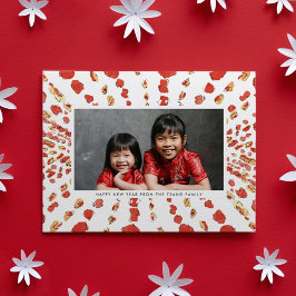 Chinesische Lunar-Neujahrs-Foto Feiertagskarte