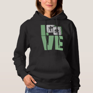 Chinesische Mahjong-Liebe Spielsteine für Casino-S Hoodie