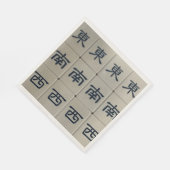 Chinesische Mahjong-Windkacheln Servietten (Ecke)