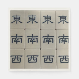 Chinesische Mahjong-Windkacheln Servietten
