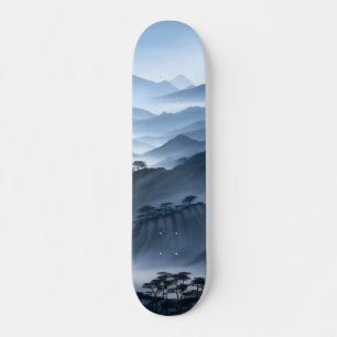 Chinesische Malerei blaue Legionslandschaft mit Fl Skateboard