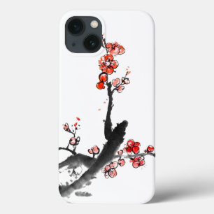 Chinesische Malerei der Blumen, Pflaumenblüte iPhone 13 Hülle