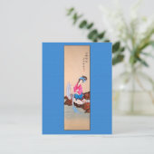 Chinesische Malerei der Frau Postkarte (Stehend Vorderseite)