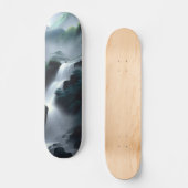 Chinesische Malerei eines Wasserfalls Skateboard (Vorderseite)