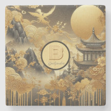 Chinesische Malerei Faux Golden Tropf Monogramm