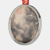 Chinesische Malerei für Drachenjahr 2024 R-Ornamen Silbernes Ornament (Links)