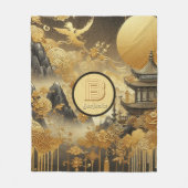 Chinesische Malerei Imitate Golden Dripping Mit Mo Fleecedecke (Vorderseite)