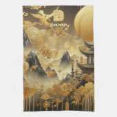 Chinesische Malerei Imitate Golden Dripping Mit Mo Geschirrtuch (Vertikal)