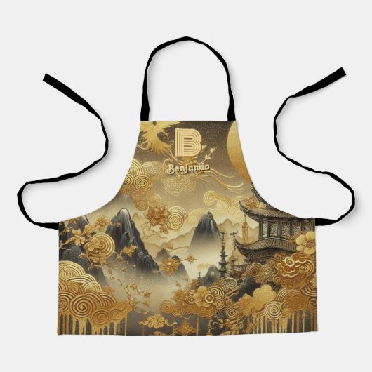 Chinesische Malerei Imitate Golden Dripping Mit Mo Schürze (Vorderseite)