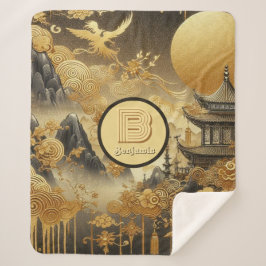 Chinesische Malerei Imitate Golden Dripping Mit Mo Sherpadecke