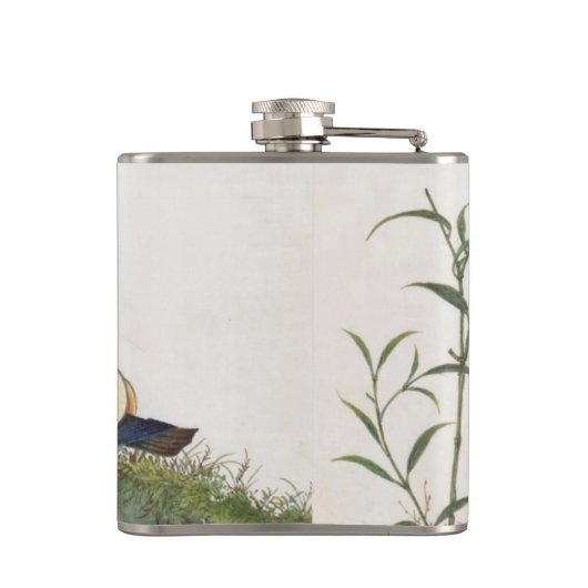 Chinesische Malerei mit Mandarin Duck Flachmann (Rückseite)