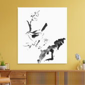 Chinesische Malerei, Pflaumenblüte und Vögel Leinwanddruck (Insitu (Wohnzimmer))