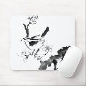 Chinesische Malerei, Pflaumenblüte und Vogel Mousepad (Mit Mouse)
