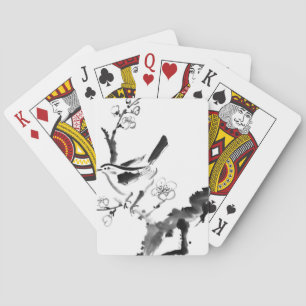 Chinesische Malerei, Pflaumenblüte und Vogel Spielkarten