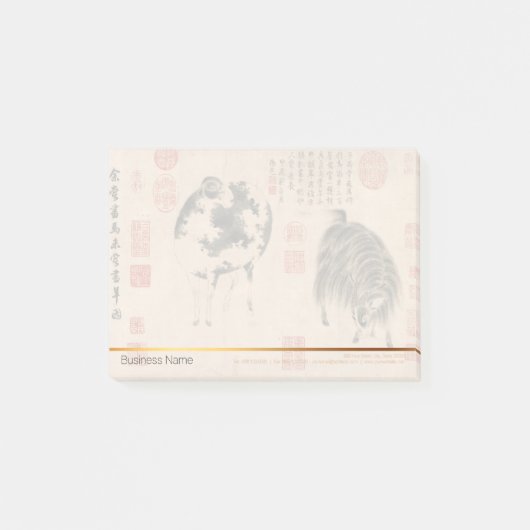 Chinesische Malkramme am Lunar Jahr Zodiac Postit Post-it Klebezettel (Vorderseite)