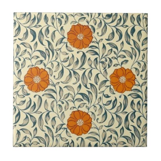 Chinesische Mandarin-Blumenfliese Fliese (Vorderseite)