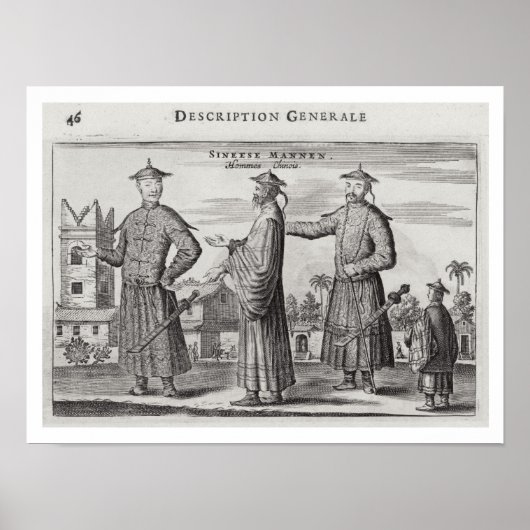 Chinesische Männer, eine allgemeine Beschreibung a Poster (Vorne)