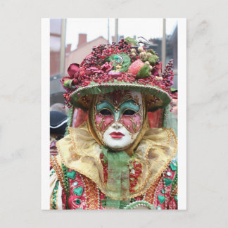 Chinesische Maske aus verziertem Porzellan Postkarte